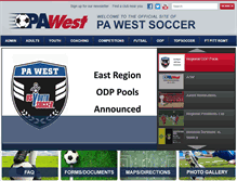 Tablet Screenshot of pawest-soccer.org